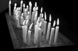 prayers around the cross candles